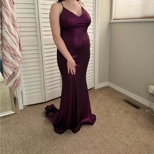 Dark Pink/Black Formal Dress